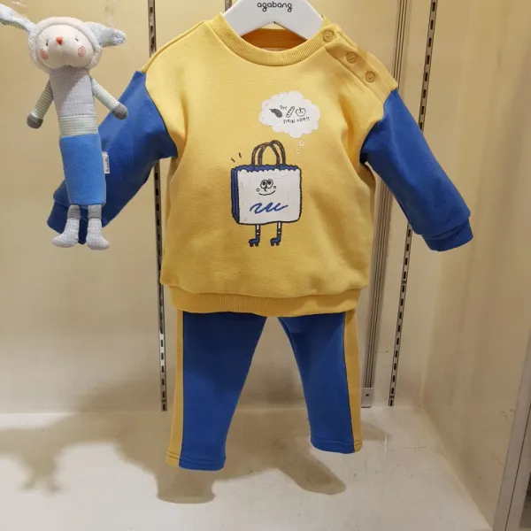 아가방 가을 베이비페어! 경쾌하게 깜찍하게 봄 상큼한 트레이닝상하!신축성 캡 넘편해