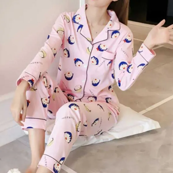 핑크비올라 마루코 코튼 카라형 파자마 사계절 잠옷 세트