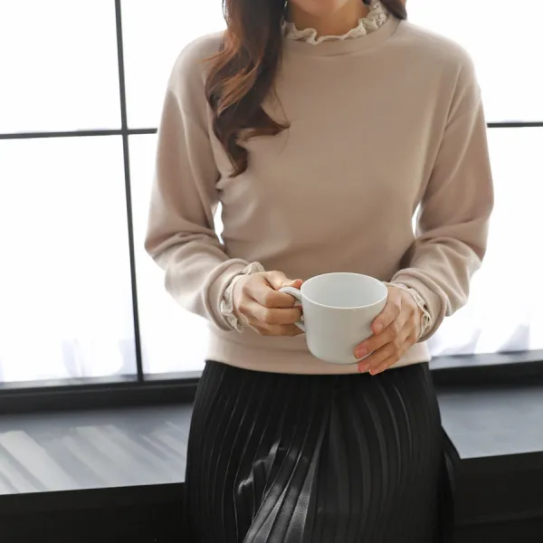  Newcare 여성 레이스 가을 봄 티셔츠 맨투맨