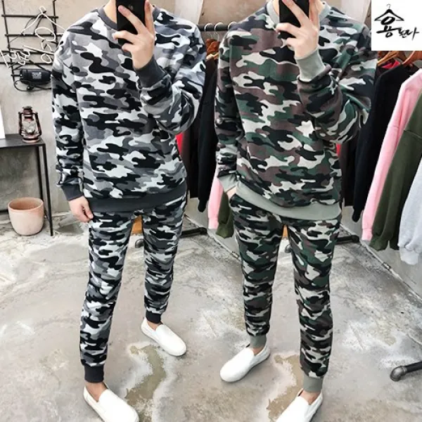 용된다 배그 뭉크카모 밀리터리 시보리 트레이닝 세트 두오모