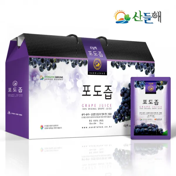 산들해 모두담은 포도즙, 30팩, 100ml