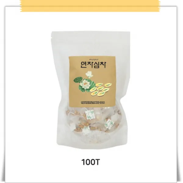 에너데이 연자심차 티백 연심차 연꽃씨앗차 연배아차 연자육차 베트남 100티백, 100g, 5봉