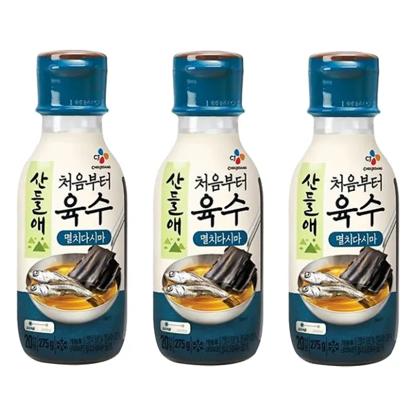 브라더스 CJ 산들애 육수 멸치다시마 3개(275g*3개)조미료 양념장 장국 연두, 275g, 3개