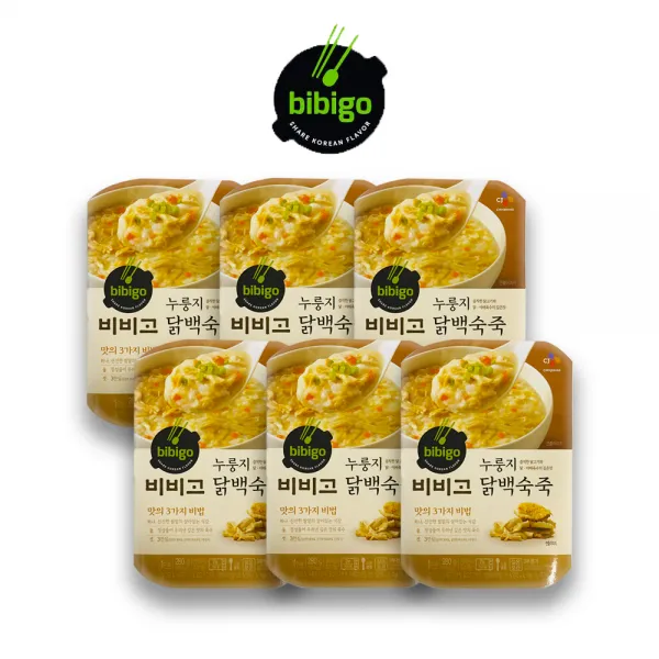 예이니식품 Cj 비비고 누룽지 닭백숙죽 렌지용 6개 280gx6개 호박쇠고기전복 280g 6개