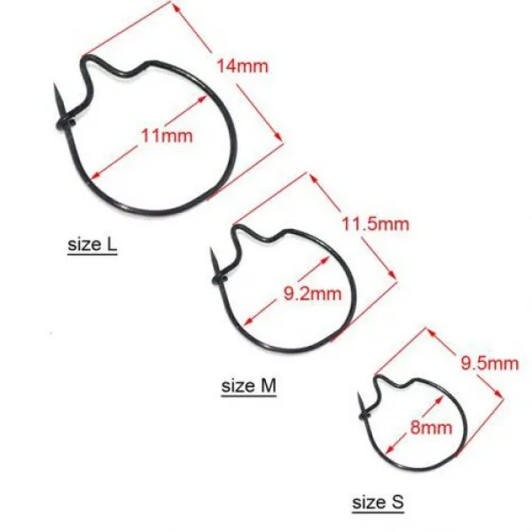 [해외] 50 낚시 구더기 클립, 50pcs size L