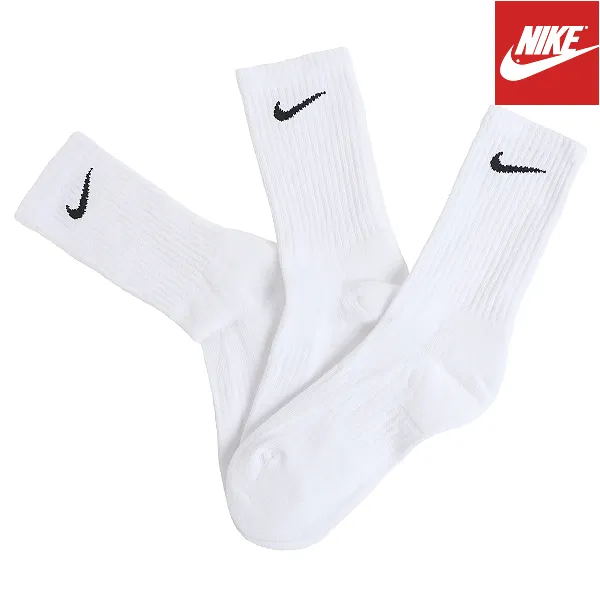 나이키 에브리데이 쿠션 크루 3팩 양말 Sx7664 100 화이트