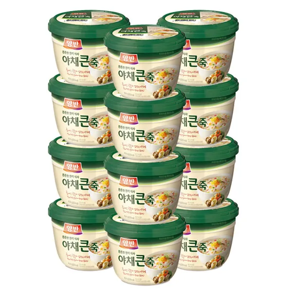 양반 야채큰죽404g, 404g, 12개