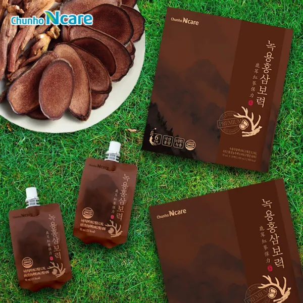 천호엔케어 녹용홍삼보력 홍삼 건강즙 명절 선물세트 60팩 70ml