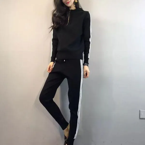 봄 겨울 동대문 여자 기모 모직 운동복 세트 Fbk