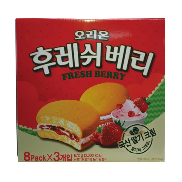오리온 후레쉬베리(224gx3개) 672g, 1박스