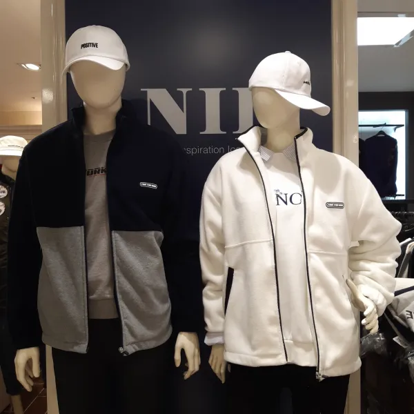 Nii 앤아이아이 남녀공용 가벼운 폴라플리스 오버핏 하이넥 집업