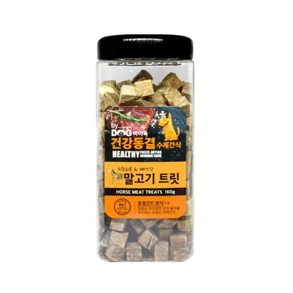 바이독 건강동결건조160g 동결건조, 1개, 말고기160g