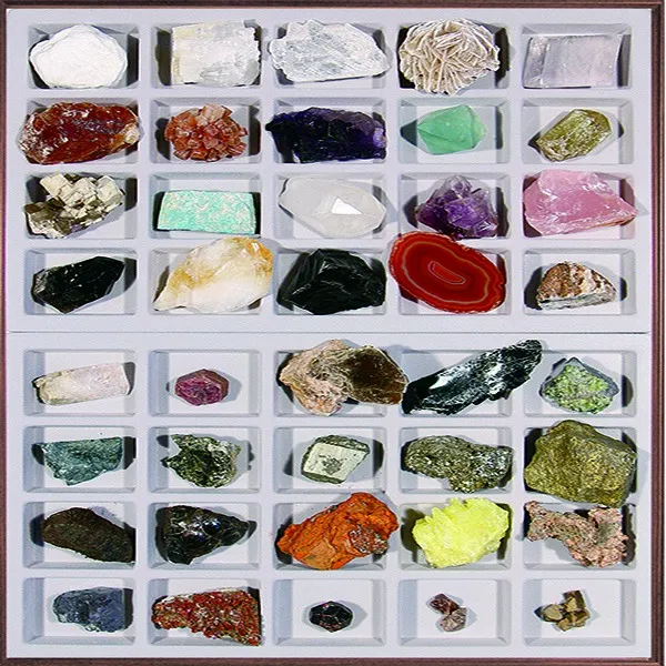 한국과학상사 한솔광물표본20종.40종(굳기 조흔색 결정구조 쪼개짐), 2003번