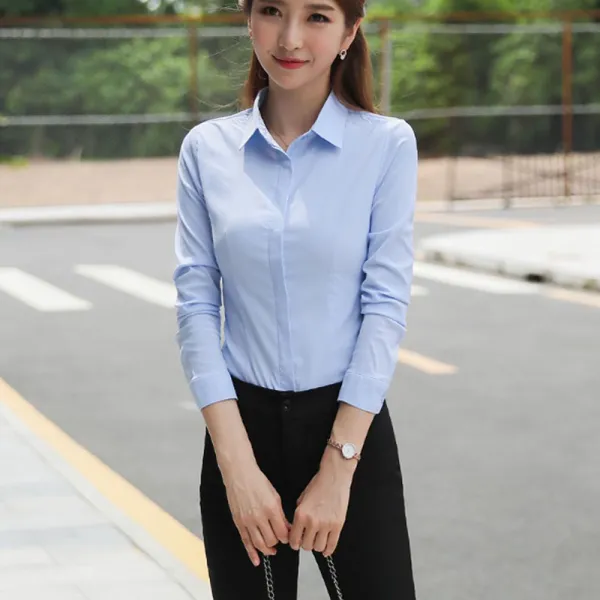 더샵패션 여성 슬림핏 셔츠 기본정장 회사 직장 유니폼 단체복 근무복 FF2006