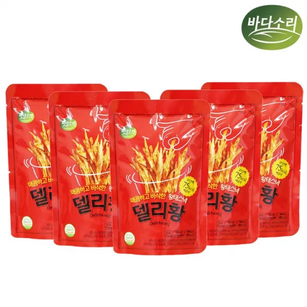 바다소리 연휴특가 매콤황태스낵 델리황 매운맛(20g) 5봉, 5개, 20g