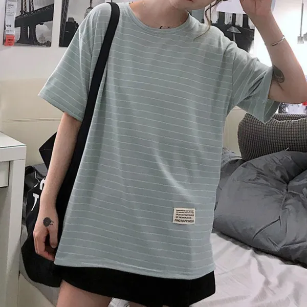 여성 루즈핏 심플 베이직 반팔티 데일리룩 Acbajrf