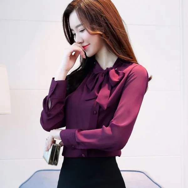 도깨비몰 여자 댄디 기본 오피스룩 쉬폰 블라우스 셔츠 2color 데일리룩 홈쇼핑 563892141176