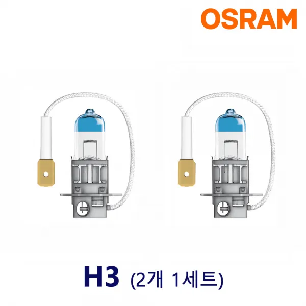 오스람 나이트브레이커 레이저 150% (2개1세트) 더 밝은 할로겐램프 상향등 하향등 안개등 전조등, 레이저 150% H3 (2개1세트)
