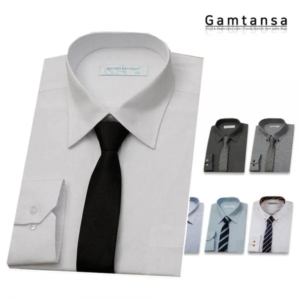 MONOMOSSO 일자핏 무지와이셔츠11컬러 90(S)~5XL 빅사이즈까지
