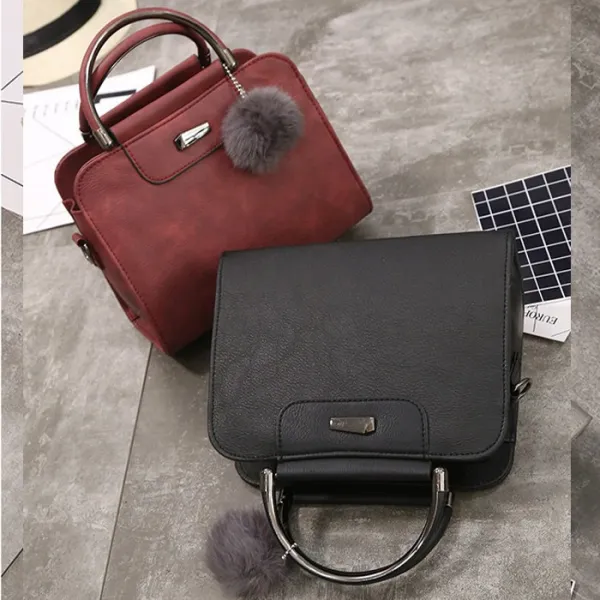 뭉게구름 사선 스틸 핸드백 미니백 크로스백 폼폼 서비스 