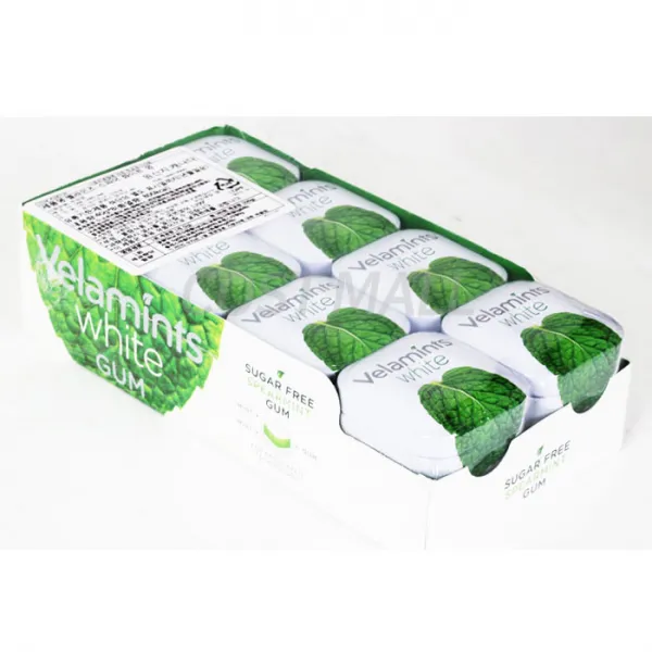 벨라민츠 무설탕 스피어민트 화이트 껌 40g X 8개 1팩