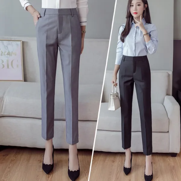 Mypandora 여성 9부바지 정장바지 슬랙스 정장팬츠 면접 기본sf5
