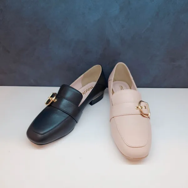 무크 여성 로퍼구두 천연가죽 여성구두 2019 플랫 단화 로퍼 데일리 근무화