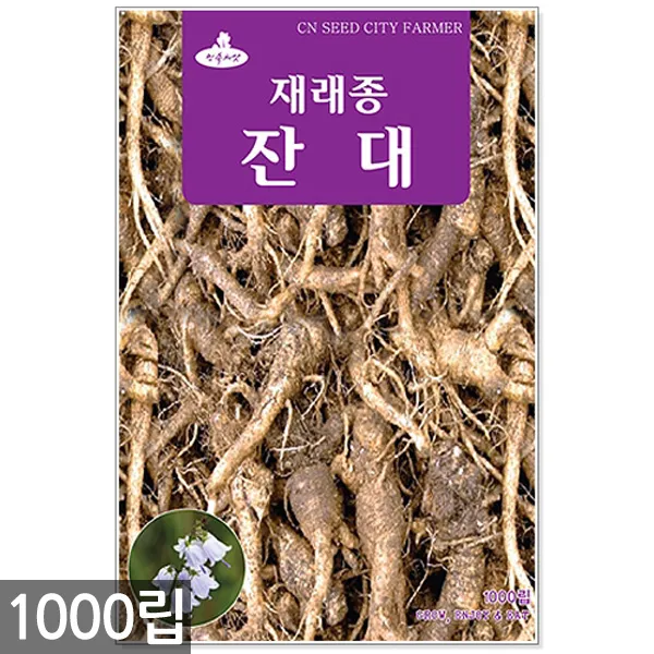 5종 모듬 치커리 씨앗 1500립 / 채소씨앗 채소씨 엔다이브 쌈채소씨앗, 05_잔대(1000립)