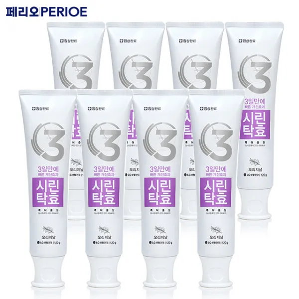 페리오 시린탁효 치약 오리지날 120g 시린이 개선, 8개