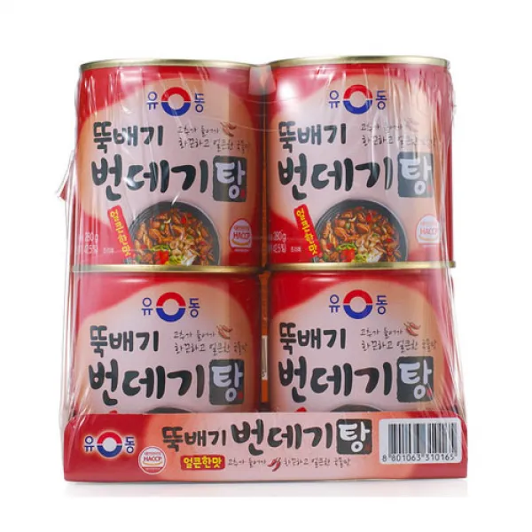 유동유통 뚝배기 번데기탕 280gx4개입 1세트 얼큰한 1세트