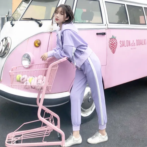  퀸즈월드 여성 긴팔 트레이닝복 세트 투피스 캐주얼 학생 Ad30 576720589239_2ef3