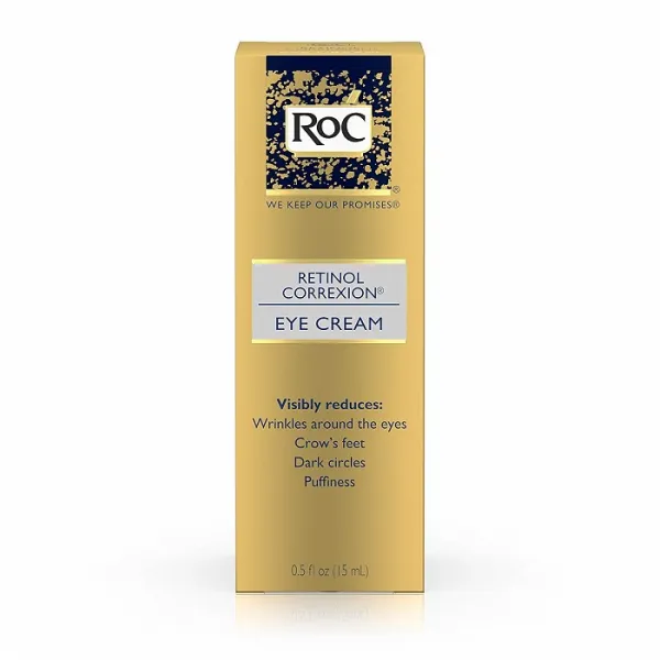 RoC Retinol Correxion 안티 에이징 아이 크림 주름 까마귀 발 다크 서클 붓기 .5 fl. 온스, Eye Cream Treatment, -Pack of 2