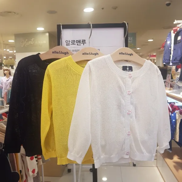 알로앤루 *19년 여름~@@에어컨 바람이나 간절기에 입기좋은 나이스 미츄 꽃니트 가디건