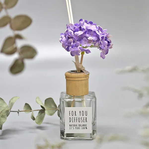 때깔 플로랄 디퓨저 80ml 인테리어 방향제, 미니트리(보라색꽃)