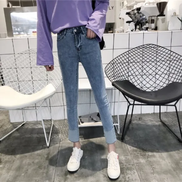 제이왕 여성 청바지 스판 스키니진 데님 슬림핏 빅사이즈 9부 일자핏 586543306571