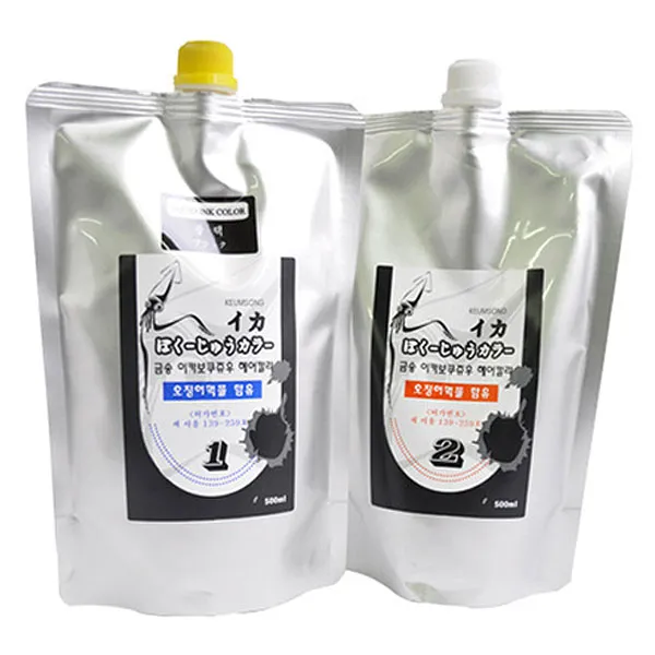 뉴겐 금송 이카보쿠쥬우 헤어컬러 1 2제 각500ml, 마호가니브라운