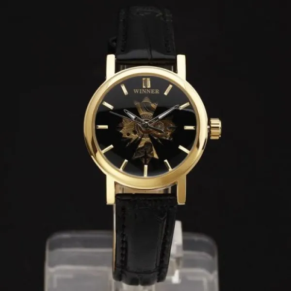 [해외] M1854865792U72 여성 가죽 기계식 손목시계 밴드폭 16mm 끈길이 24cm 다이얼창소재 광석 강화 유리