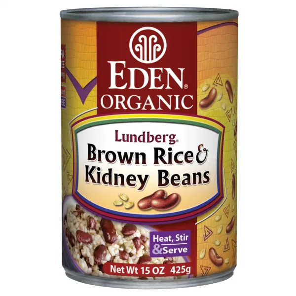 Eden Foods 오가닉 런드버그 브라운 라이스 & 키드니 빈즈, 425g, 1개