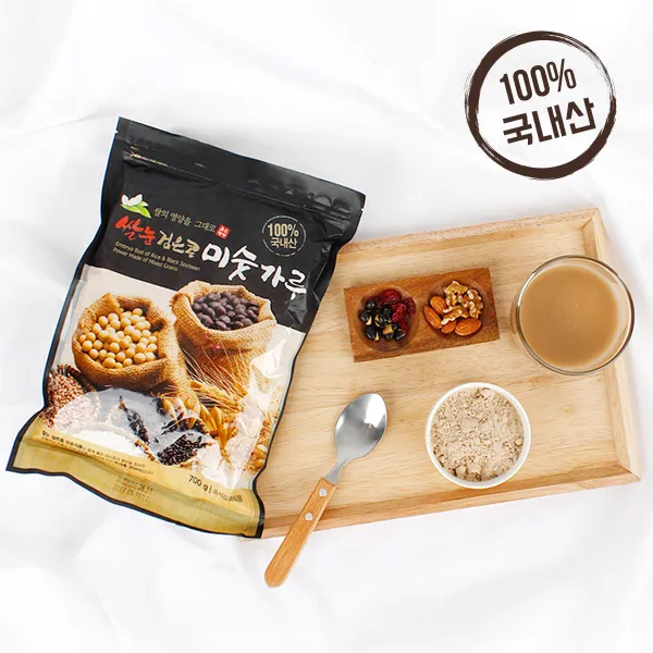 송림식품 100%국내산 쌀눈검은콩 미숫가루x2봉, 700g, 2봉