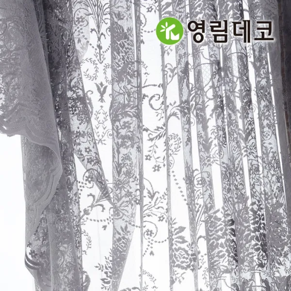 영림데코 빛살이 사랑스런 망사커튼, 19_샹들리에 그레이 망사커튼