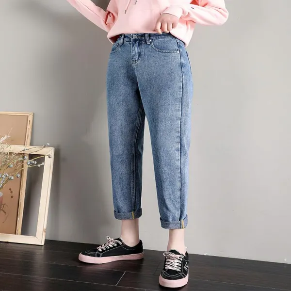 Qterra 특허브랜드 P190307290 바지팬츠 슬랙스 하이웨스트 9부 청바지