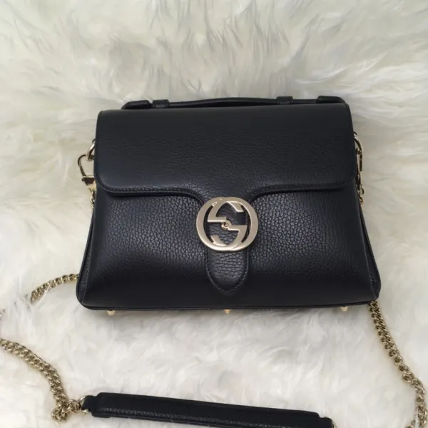 GUCCI 구찌 510302 인터로킹 체인 탑핸들 숄더백