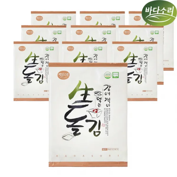 가정의달 특가! 장에찍어먹는 생돌김 전장4매 10봉 9g