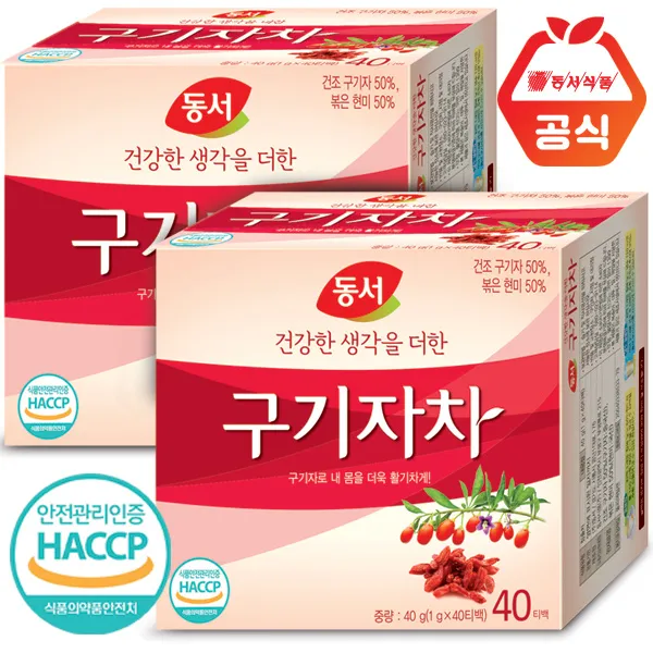 동서 구기자차 40TX2개 총80T, 1g, 80개