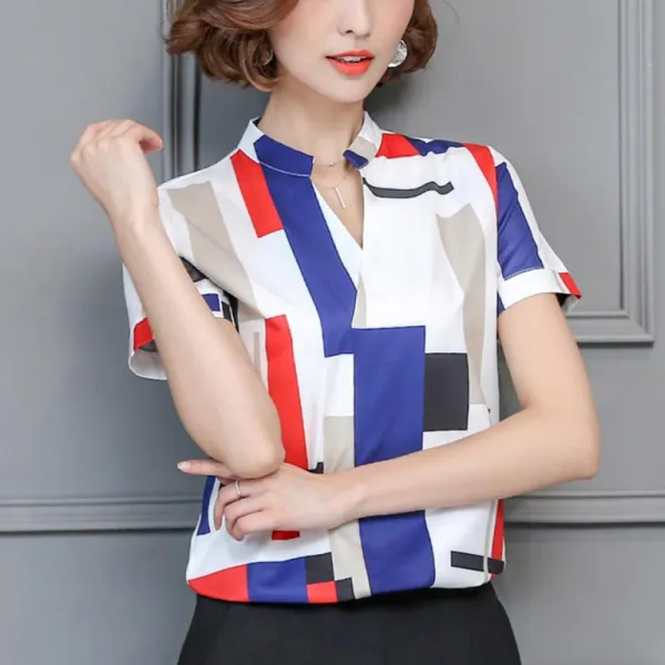 유니크 2019 여성 예쁜 쉬폰 블라우스 상의 Bgmx6s1