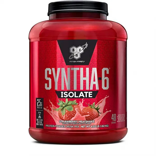 BSN 신타 6 아이솔레이트 프로틴 파우더 드링크 믹스, 1.82kg, 스트로베리 밀크쉐이크(Strawberry  Milkshake)