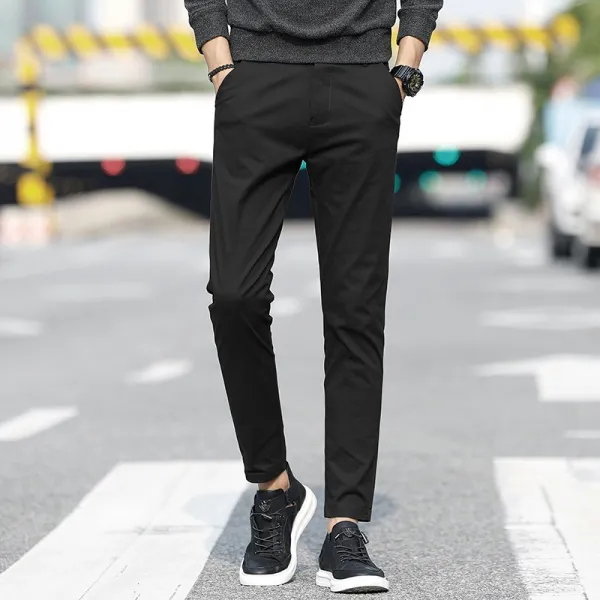 Bona 남성 면 바지 기본 일자 바지 스판 슬랙스 빅사이즈 봄 Bdr04