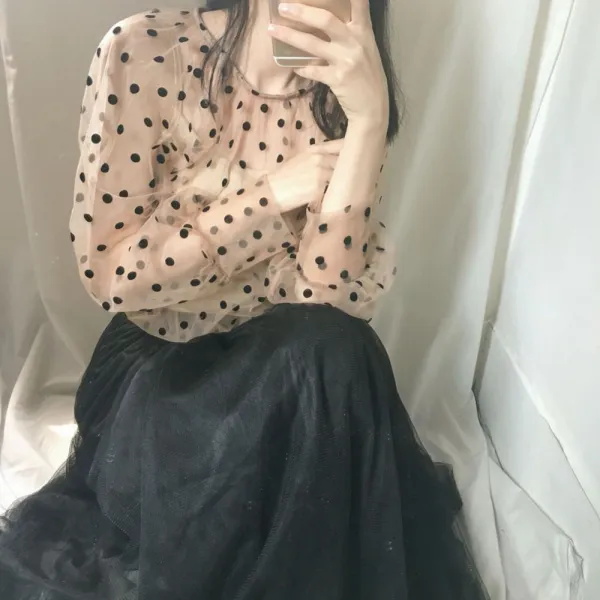 청명 봄 가을 여성 여자 퍼프 예쁜 블라우스 상의 옷 161 R9ijvm