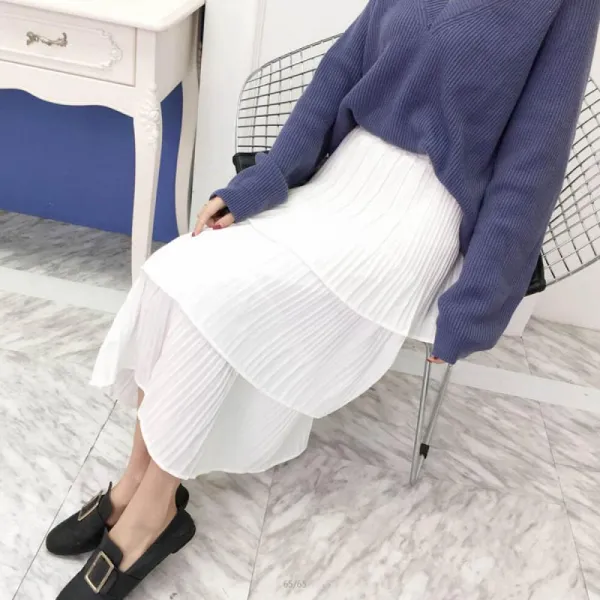 청명 봄 가을 여성 여자 플리츠 스커트 예쁜 치마 292 Re2bd8