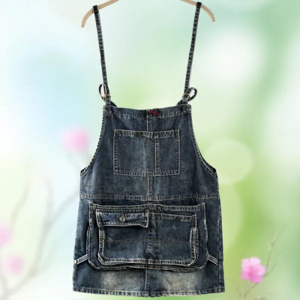 청명 봄 가을 여성 청 원피스 예쁜 데님 청원피스 치마 23 Rqewet